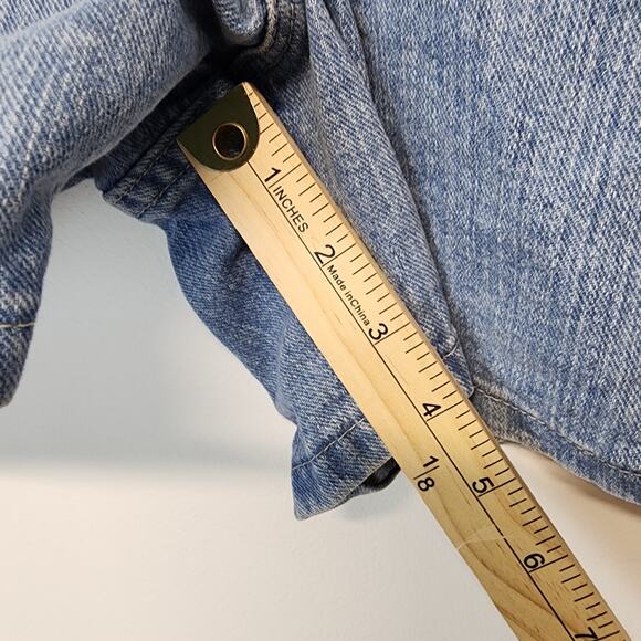 Vintage Riders High Waist Mom Shorts Size 12 30" Light Wash Denim Cotton 90s - Picture 7 of 8